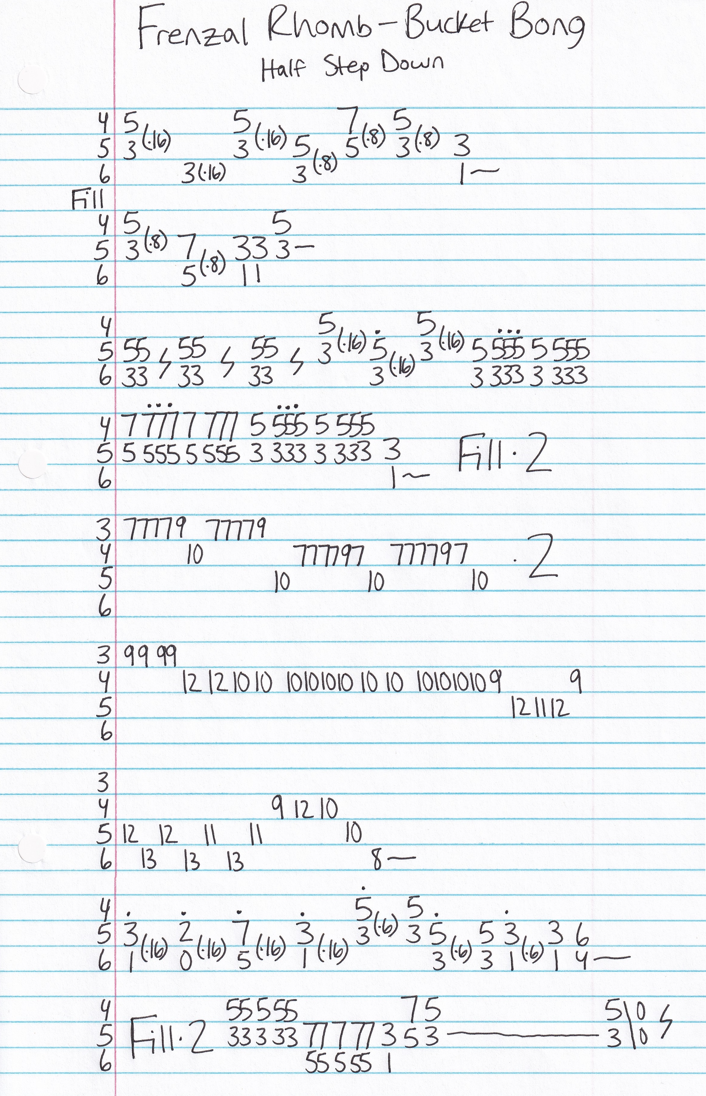 High quality guitar tab for Bucket Bong by Frenzal Rhomb off of the album Sans Souci. ***Complete and accurate guitar tab!***